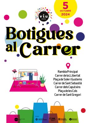 Lee más sobre el artículo Aquest dissabte 5 d’octubre torna BOTIGUES AL CARRER !!!