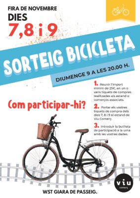 Lee más sobre el artículo LA FIRA de novembre – Sortegem una bici WST Giara de Passeig