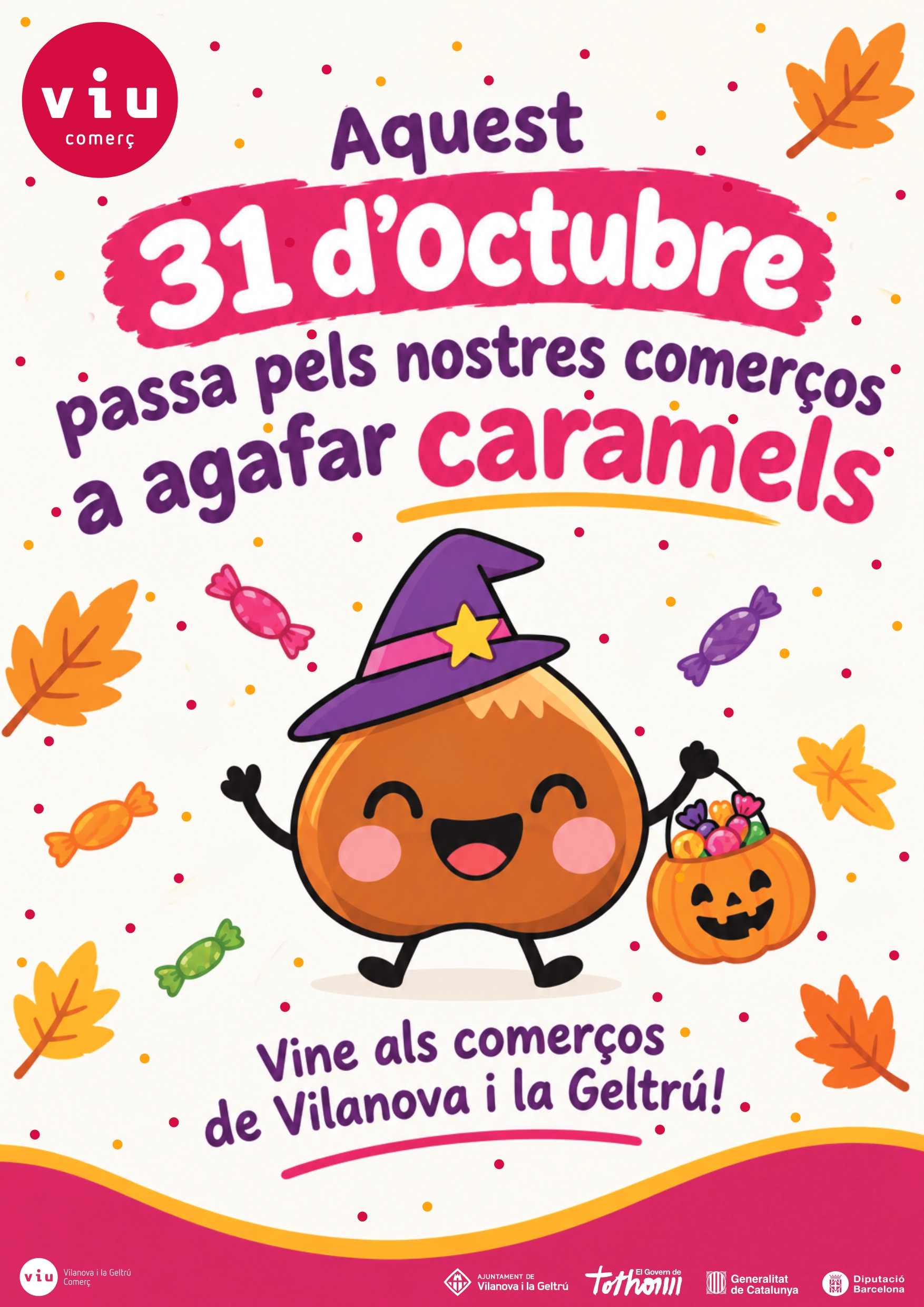 Lee más sobre el artículo 🚨🍬 TRUC O TRACTE… I CARAMELS ALS COMERÇOS DEL VIU! 👻🎃